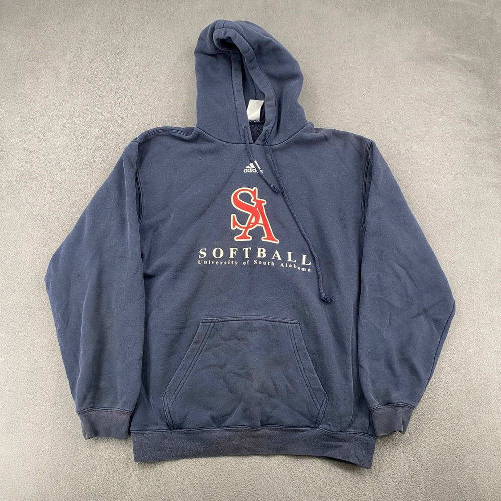 Adidas University of South Alabama Softball Hoodie Navy Blue Mens Medium M